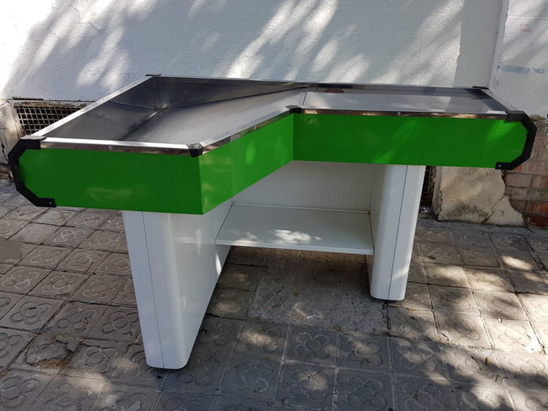 mostrador cajero supermercado fibra inox 87x166x100 1u